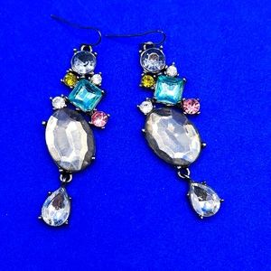 Antique Gem Stone Drop Earrings